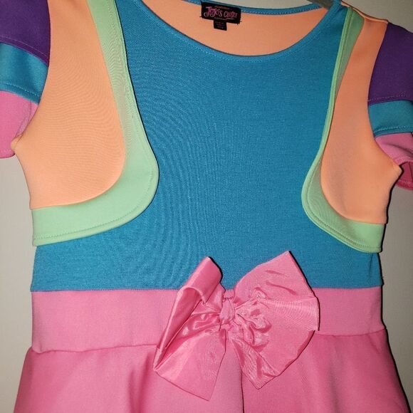 JOJOS CLOSET MULTI NEON MIDI DRESS SIZE XL 14/16 NWOT - Picture 3 of 6